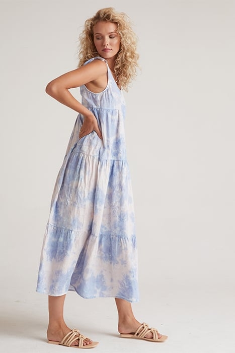 TIE SHOULDER MAXI TIER DRESS GALAXY WASH 3