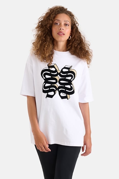 LA-SBFLOCK ARTWORK SWEAT TEE WHITE 5