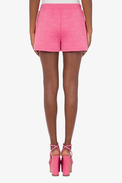 ALLOVER LOGO FLEECE SHORTS FUCHSIA 2