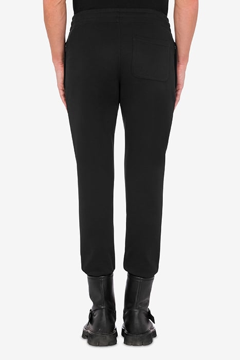 SILVER LOGO ORGANIC COTTON JOGGERS BLACK 2