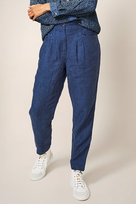 ROWENA LINEN TROUSER DARK NAVY 1