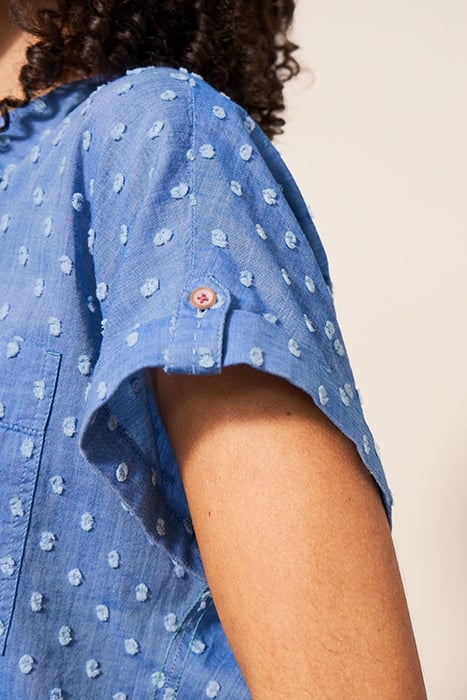 ELLA COTTON SHIRT BLUE 4