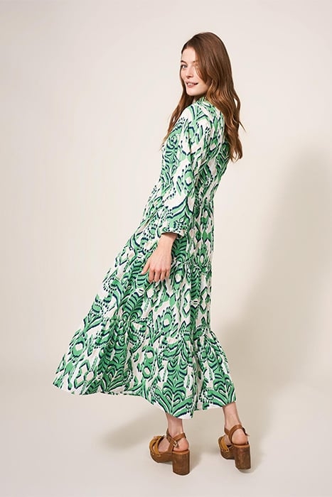 MAYRA TIERED SHIRT DRE GREEN 2