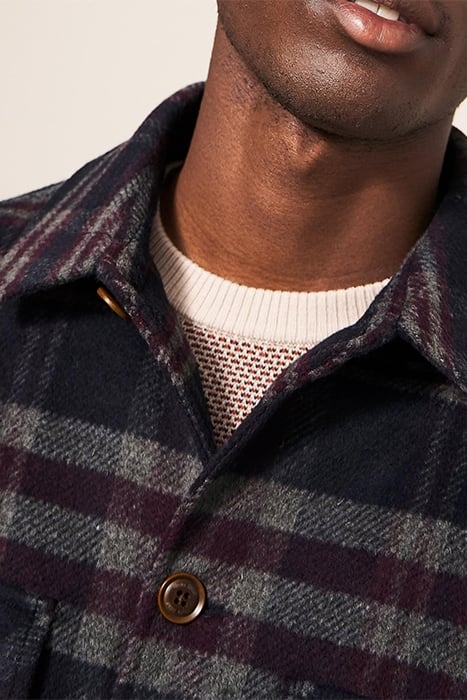 HATCHGATE CHECK JACKET DARK NAVY 4