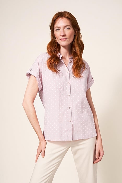 ELLA COTTON SHIRT MID PINK 1