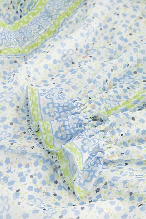 ETJE BLOUSE CREAM WHITE/RIAD BLU 5