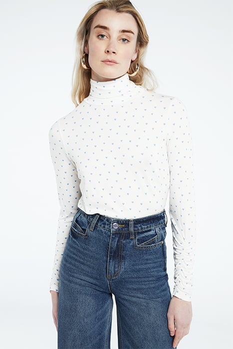 JADE TOP CREAM WHITE/RIAD BLU 1