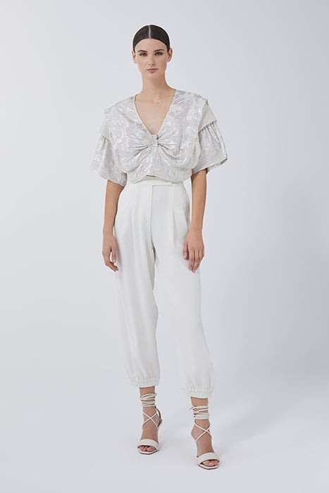 ORTI BLOUSE IN ECRU/SILVER 1