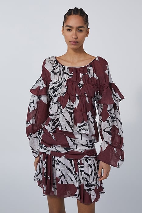 HILTA BURGUNDY/BLACK 1