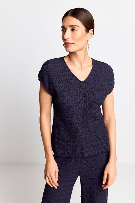 CRINKLED SHIRT MIDNIGHT BLUE 1