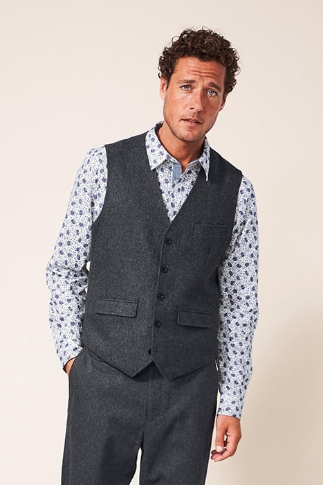 HEATH WAISTCOAT CHARCOAL GREY 1