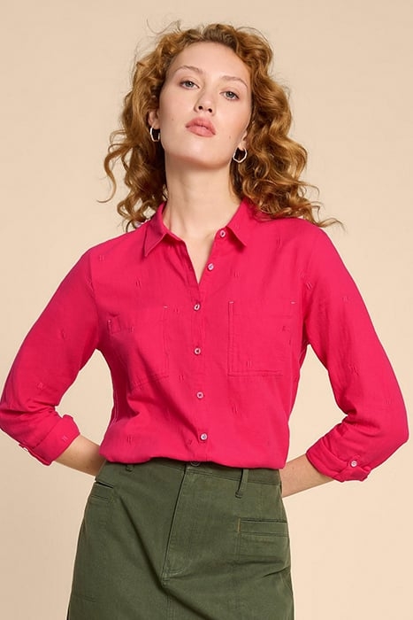 SOPHIE COTTON SHIRT DARK PINK 1