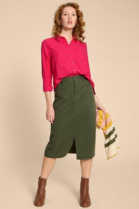 SOPHIE COTTON SHIRT DARK PINK 2