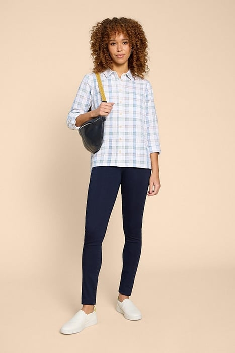 SOPHIE CHECK SHIRT IVORY 2