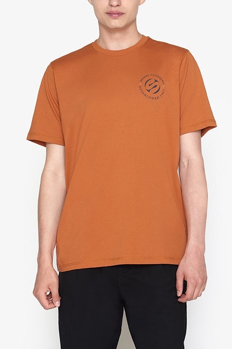 ELIASSI CHEST PRINT TEE + ORANGE SIENNA MELANGE 1