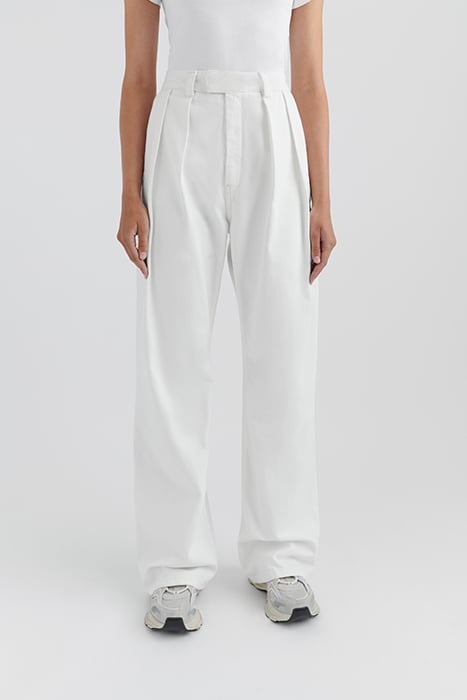 MAZE PLEATED DENIM TROUSERS WHITE 1