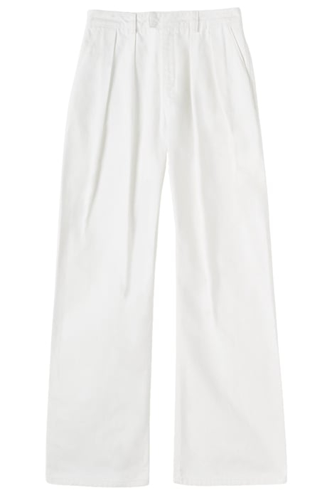 MAZE PLEATED DENIM TROUSERS WHITE 4