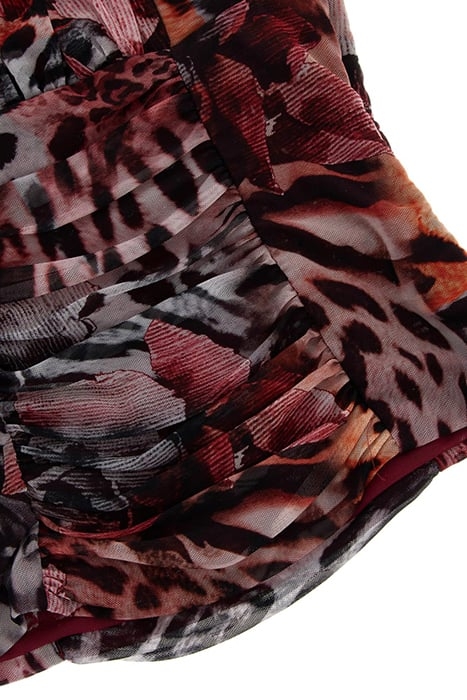 LEOPARD ROSE MESH TOP BLOUSE PRINT 7