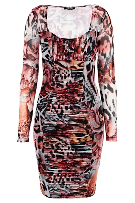 LEOPARD ROSE MESH DRESS LEOPARD ROSE PRINT 4