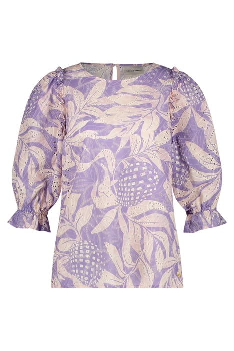 SARAH TOP LOVENDER/CREAM WHITE 4