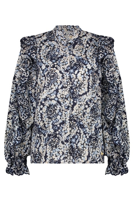 PHAEDRA BLOUSE NAVY/WARM WHITE 4