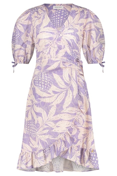 MARLEY DRESS LOVENDER/CREAM WHITE 3