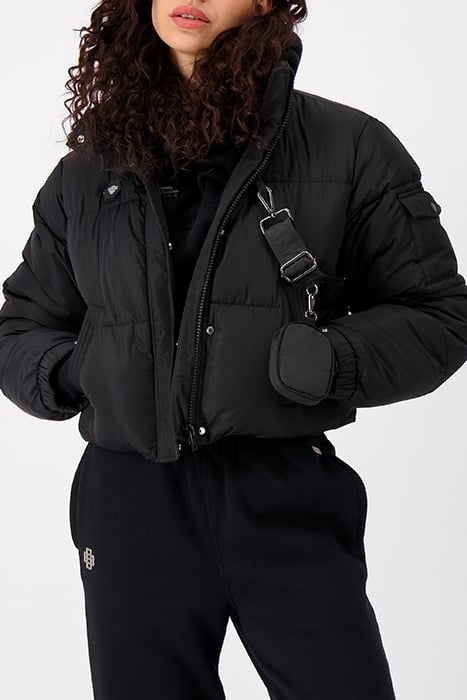 CROPPED BELT JACKET BLACK 1