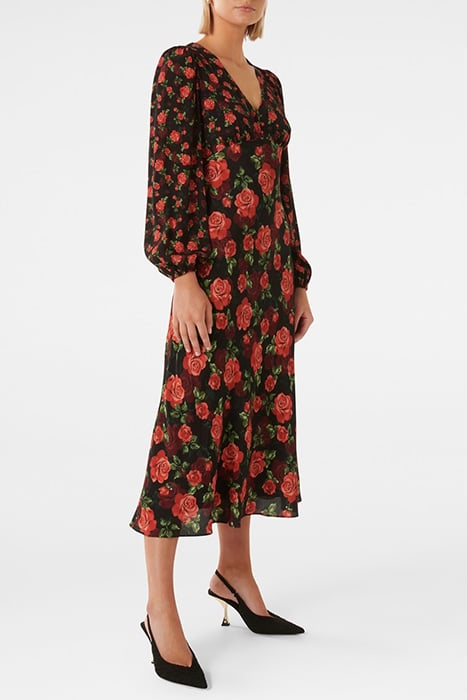 CARLINA MIXED PRINT MIDI ROSE GARDEN 4