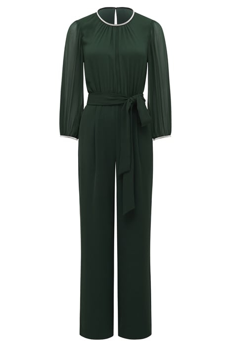 NATALYA LONG SLEEVE JUMPSUIT DARK GREEN 3