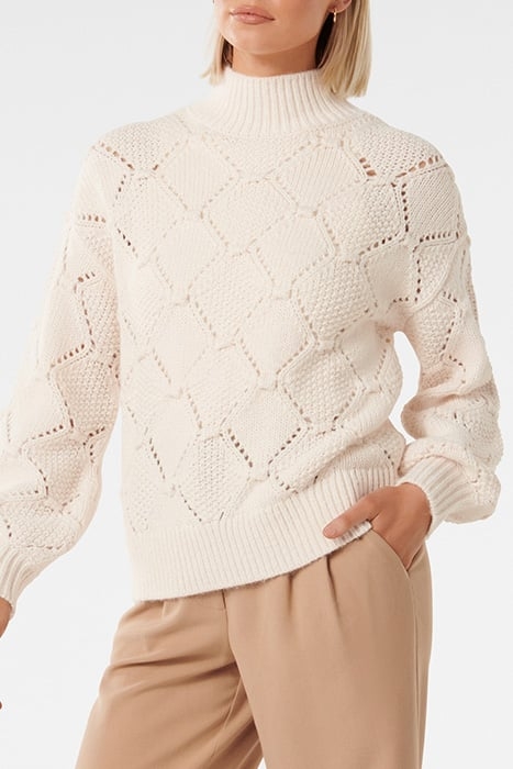 VERITY BOBBLE STITCH KNIT JUMPER PORCELAIN 5