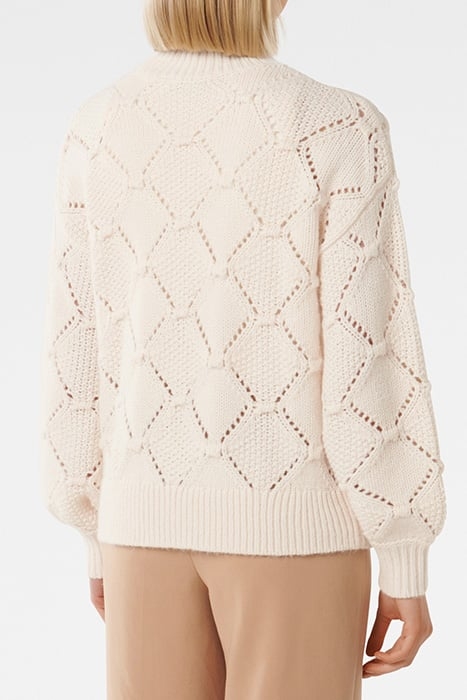 VERITY BOBBLE STITCH KNIT JUMPER PORCELAIN 2