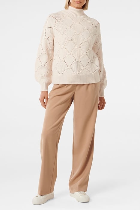 VERITY BOBBLE STITCH KNIT JUMPER PORCELAIN 3