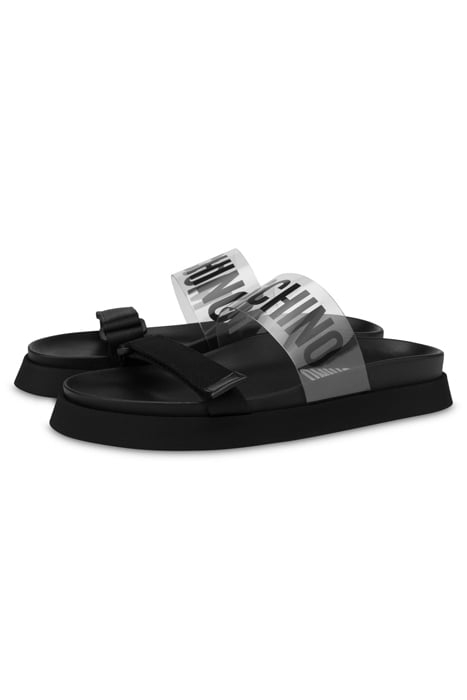 PVC LOGO BAND SANDALS BLACK 2