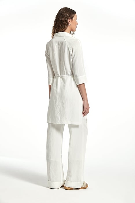 LINEN VISCOSE RABAT SHIRT WHITE 2