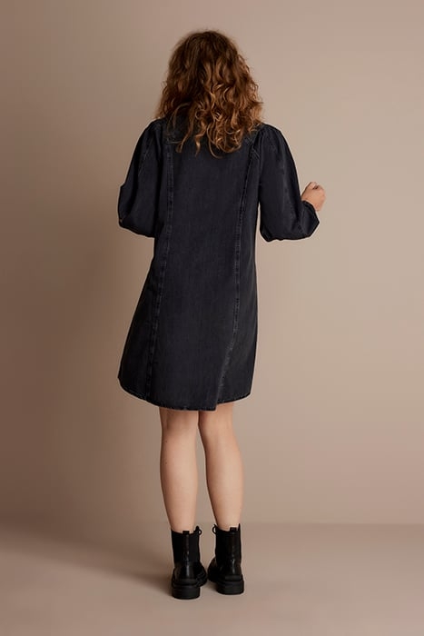 DENIM BOW DRESS MARITAS LIGHT WEIGHT DENIM BLACK DENIM 2