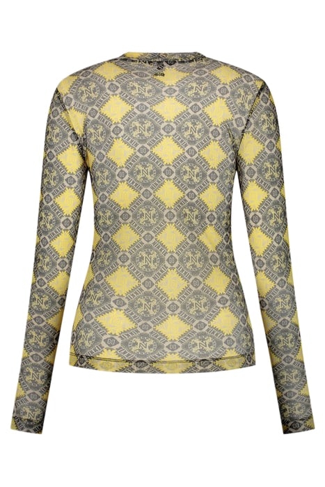 SMOCK MESH TOP CORN YELLOW 2