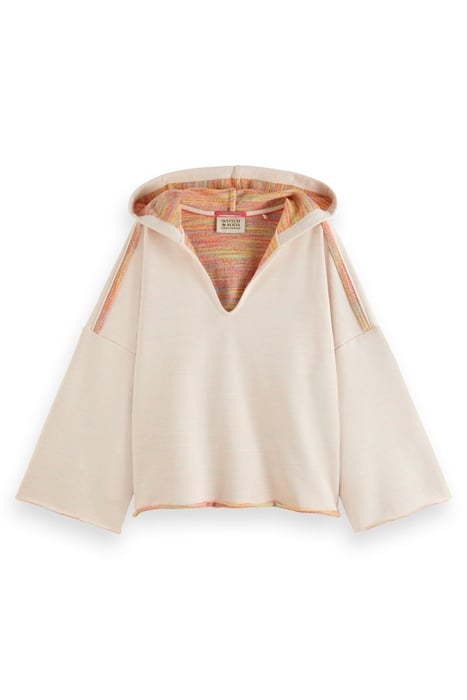 SLOUCHY FIT SHOULDER DETAIL HOODIE SOFT ICE 4