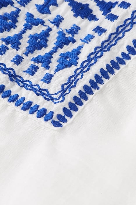 BALLOON SLEEVE TOP WITH TAPE DETAIL WHITE 8