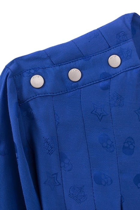 BLUE SKULL MOTIF JACQUARD DRESS 5