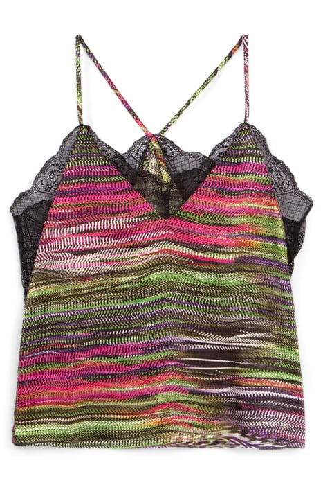 BLACK LACE AND PRINT CAMISOLE 4