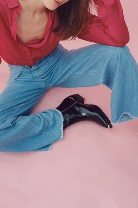 BELTED HIGH-WAIST WIDE-LEG JEANS 7