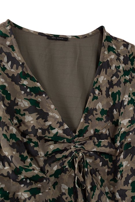 LICHEN LONG DRESS WITH GREEN CAMOUFLAGE PRINT 6