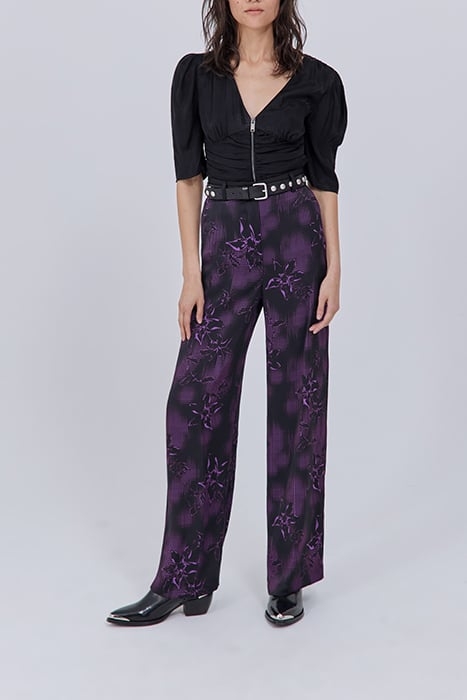 BLACK OPTICAL POLKA DOT MOTIF JACQUARD BLOUSE 7