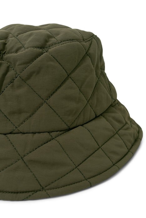 KHAKI QUILTED SUNHAT AND SCARF SET 5