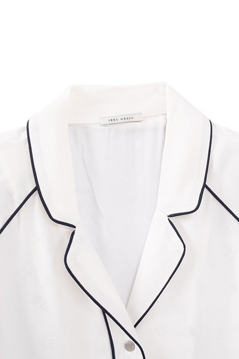 WOMEN OFF-WHITE SHIRT WITH JACQUARD ROCK MOTIF 4