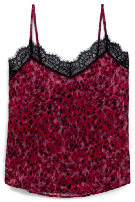 PINK LEOPARD ROCK PRINT LINGERIE-STYLE TOP 4