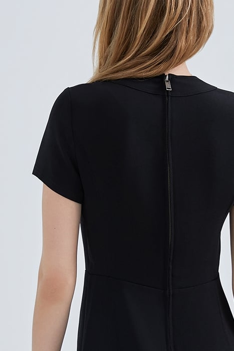 BLACK RECYCLED DRESS WITH TOPSTITCHING 5