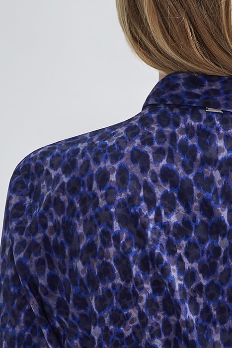 NAVY RECYCLED TACHIST PRINT SHIRT 5