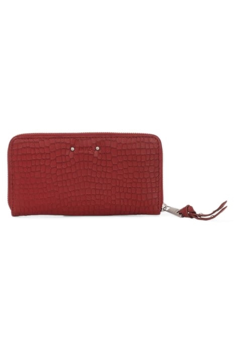 RED CROC-EMBOSSED LEATHER 1440 COMPAGNON WALLET 1