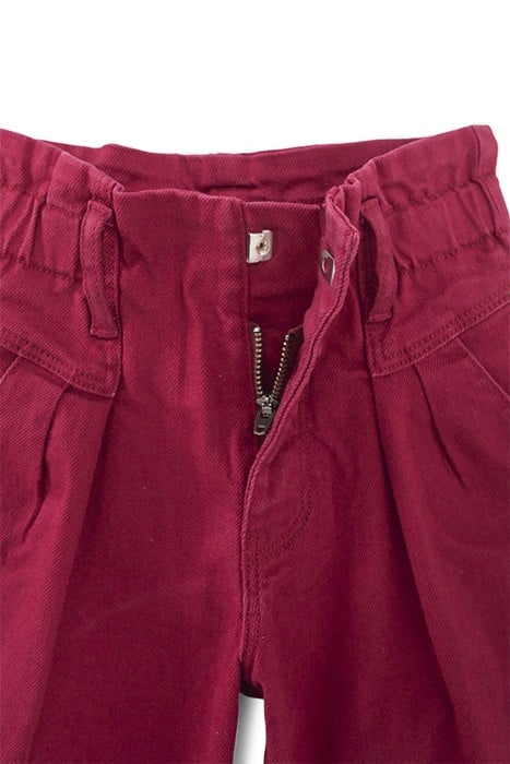 GIRLS’ BURGUNDY BALLOON JEANS 5